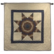 Lone Star Rust/Navy/Butterscotch Large Wall Hanging/Throw