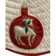 Reindeer Ornament Tree Skirt 22" Round