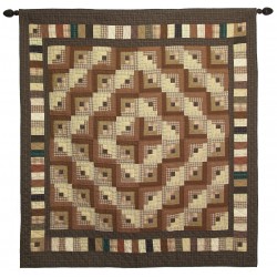 Country Log Cabin Large Wall Hanging/Throw