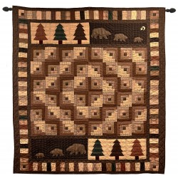 Bear Country Large Wall Hanging/Throw Tea Dyed
