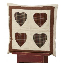 Hearts Multicolor Off-White Throw Pillow