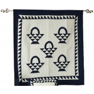 Basket Navy/Off-Wht Wall Hanging