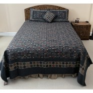 Grandmas Square Dark Twin Bedspread