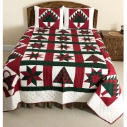 Christmas Sampler Twin Bedspread