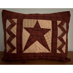 Colonial Star Pillow Sham Tea Dyed