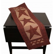 Colonial Star Table Runner 50" Long Tea Dyed