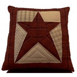 Colonial Star Throw Pillow Tea Dyed