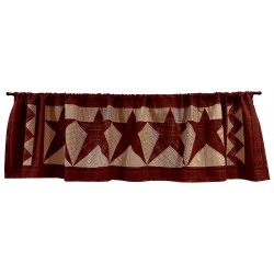 Colonial Star Window Valance Tea Dyed