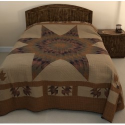 Autumn Splendor Twin Tea Dyed Bedspread