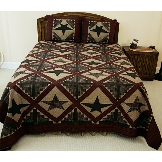Cabin Star Queen Bedspread