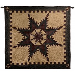 Feathered star Large Wall Hanging/Throw Tea Dyed