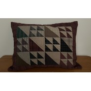Rustic Flying Geese Pillow Sham Tea Dyed