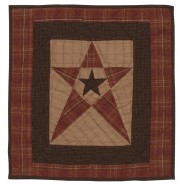 Primitive Country Star Block Tea Dyed
