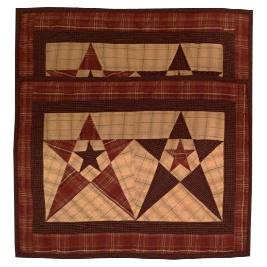 Primitive Country Star Placemat Tea Dyed