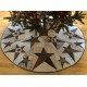 Primitive Star Christmas Tree Skirt 60" Diameter