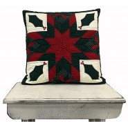 Twinkle Star/Holly C. Red Throw Pillow