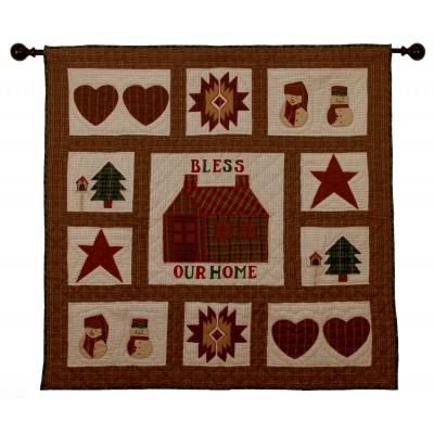 Bless our House Tea Dyed Quilts
