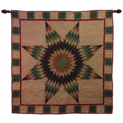 Lone Star Plaid Large Wall Hanging/Throw Tea Dyed