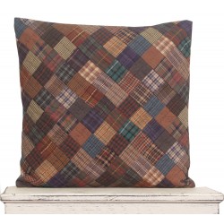 Quilted Squares Throw Pillow