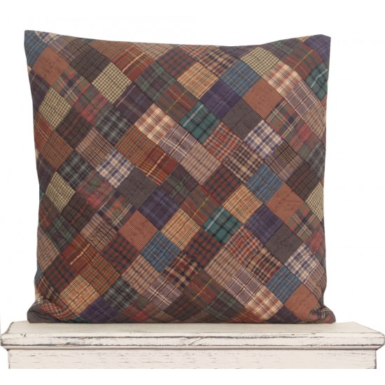 Quilted Squares Throw Pillow