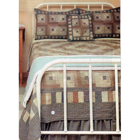 Country Log Cabin Twin Bedspread
