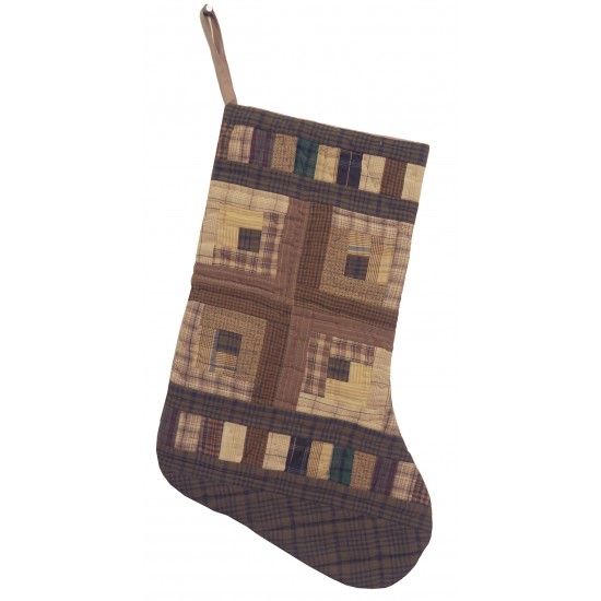 Country Log Cabin Stocking