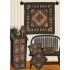 Country Log Cabin Wall Hanging Tea Dyed