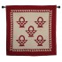 Basket Cran Red/Off-Wht Wall Hanging