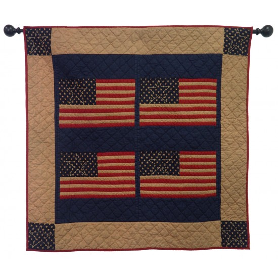 The Flag Mustard Wall Hanging Tea Dyed