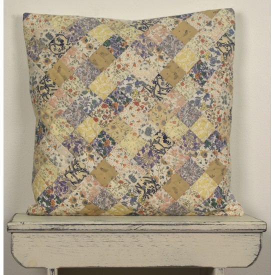 Calico Floral Square Throw Pillow