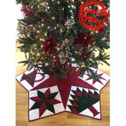 Christmas Sampler Christmas Tree Skirt 58" End to End Hexagonal Shape.
