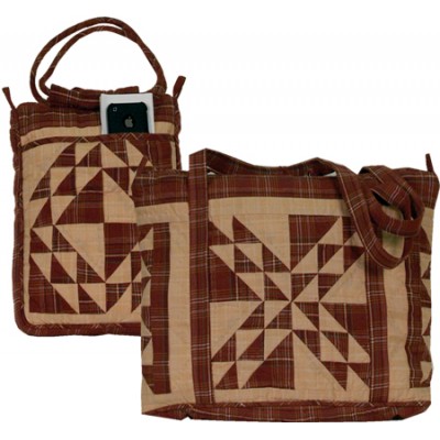 Colonial Patches Burgundy Quilted Bags