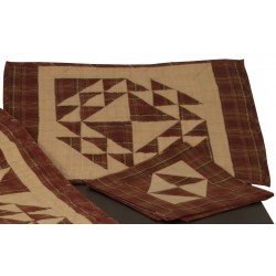 Colonial Patches Burgundy Patchwork Napkin