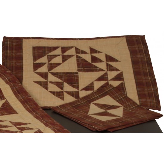 Colonial Patches Burgundy Patchwork Napkin