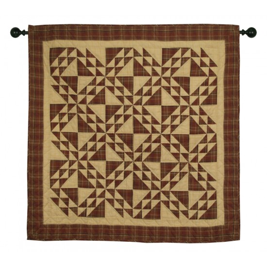 Colonial Patches Burgundy Wall Hanging