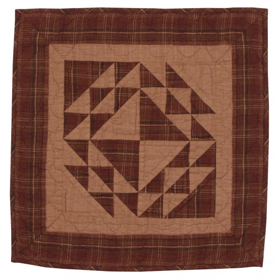 Colonial Patches Burgundy Block Tea Dyed