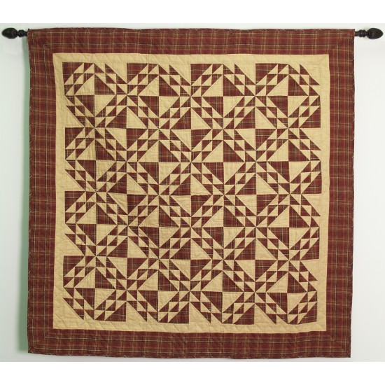 Colonial Patches Burgundy Large Wall Hanging/Throw