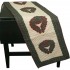 Hearts Appliqued / Embroidered Table Runner 72" Long
