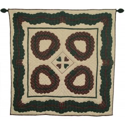 Hearts Appl/Embr Large Wall Hanging/Throw