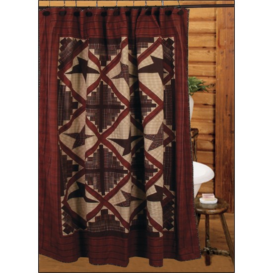 Cabin Star Shower Curtain