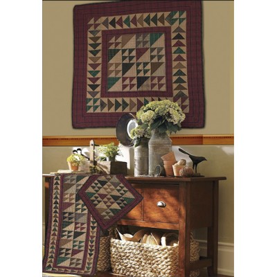 Rustic Flying Geese Tea Dyed Quilts