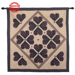 Patchwork Heart Plaid Large Wall Hanging/Throw