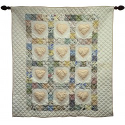 Hearts Calico Large Wall Hanging/Throw
