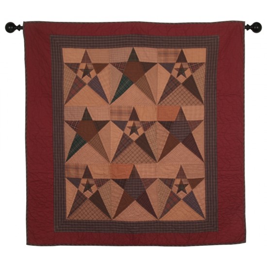 Primitive Star Wall Hanging Tea Dyed