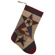 Primitive Star with Angel Christmas Stocking