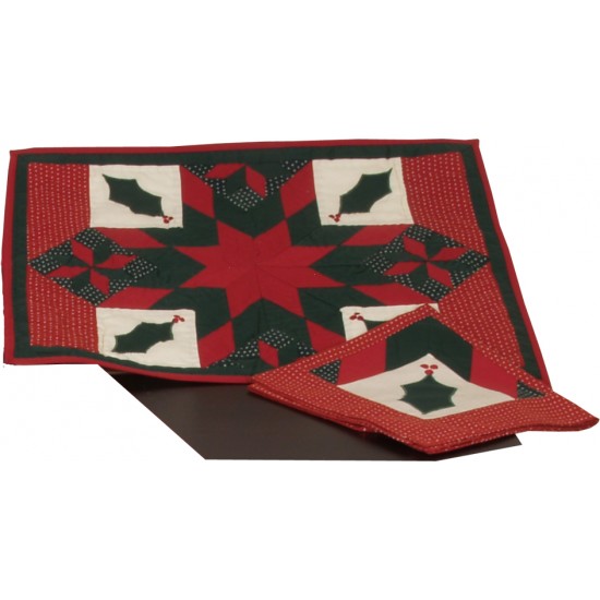 Twinkle Star/Holly C. Red Patchwork Napkin