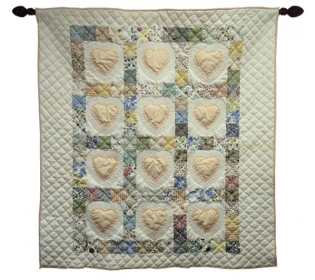 Hearts Calico Quilt