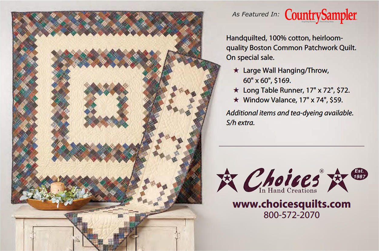 Boston Common Patchwork as featured in Country Sampler Magazine